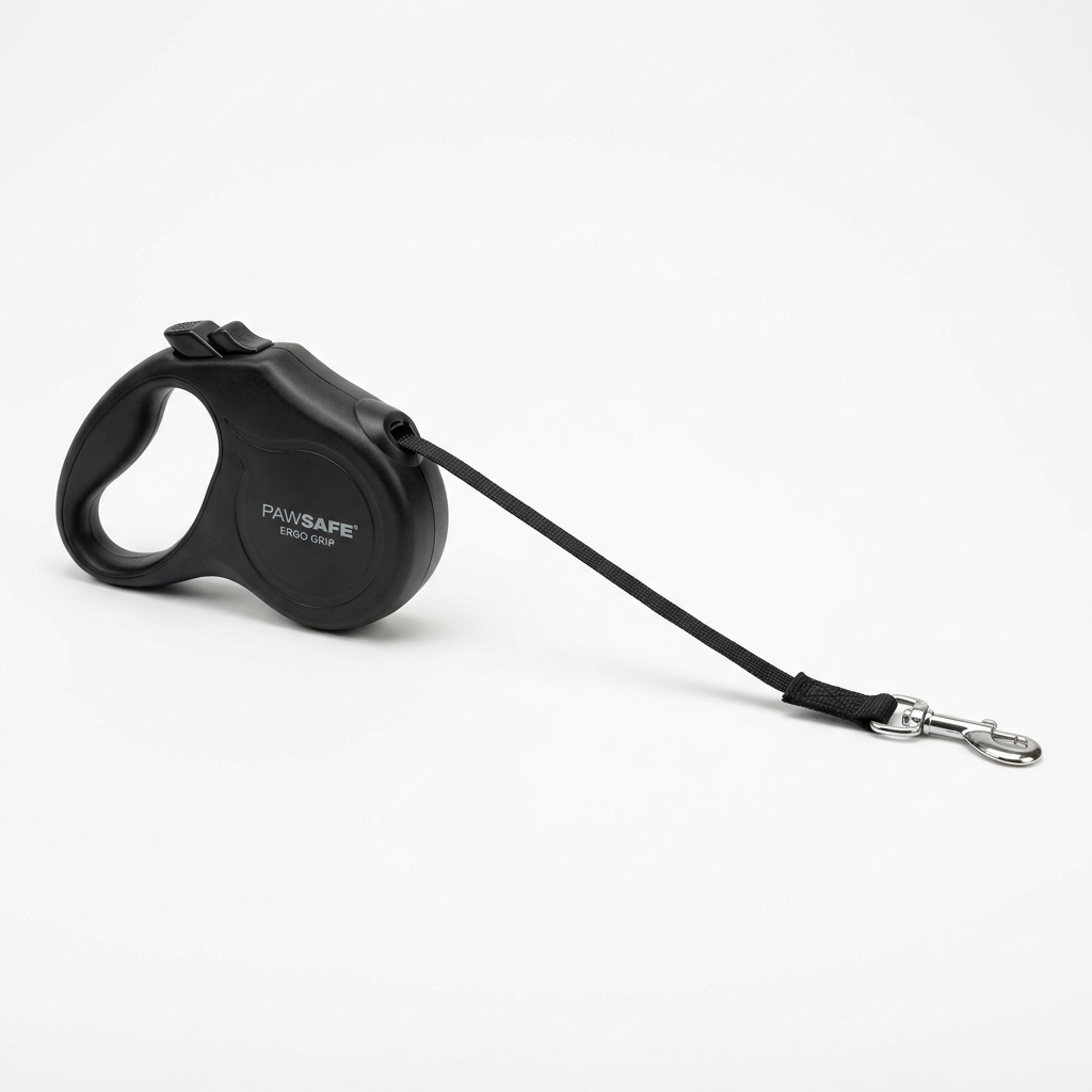 Premium retractable dog leash with ergonomic handle
